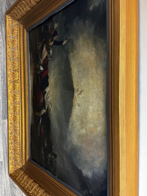 FRENCH 19TH CENTURY NAPOLEONIC MILITARY BATTLE BORODINO OIL PAINTING - ADDITIONAL PHOTO 7