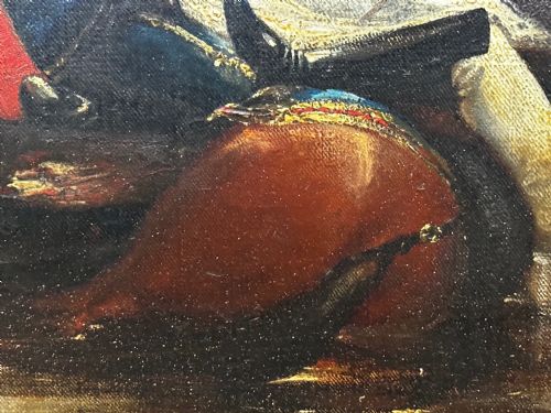 FRENCH 19TH CENTURY NAPOLEONIC MILITARY BATTLE BORODINO OIL PAINTING - ADDITIONAL PHOTO 25