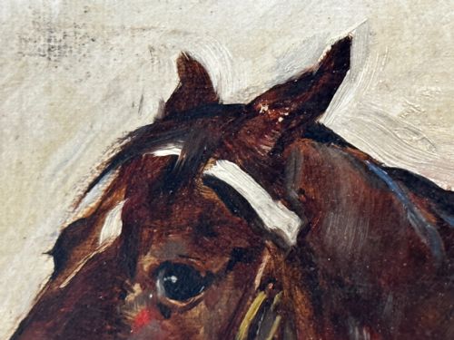 19TH CENTURY EQUINE OIL PAINTING BAY HUNTER HORSE ISRIEL BY J EMMS - ADDITIONAL PHOTO 20