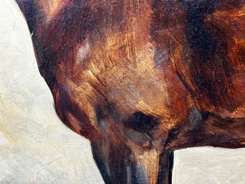 19TH CENTURY EQUINE OIL PAINTING BAY HUNTER HORSE ISRIEL BY J EMMS - ADDITIONAL PHOTO 28