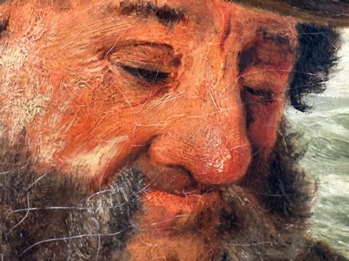 NEWLYN 19TH CENTURY MARINE PAINTING CORNISH SEA FISHERMAN HOOK CATCH - ADDITIONAL PHOTO 18