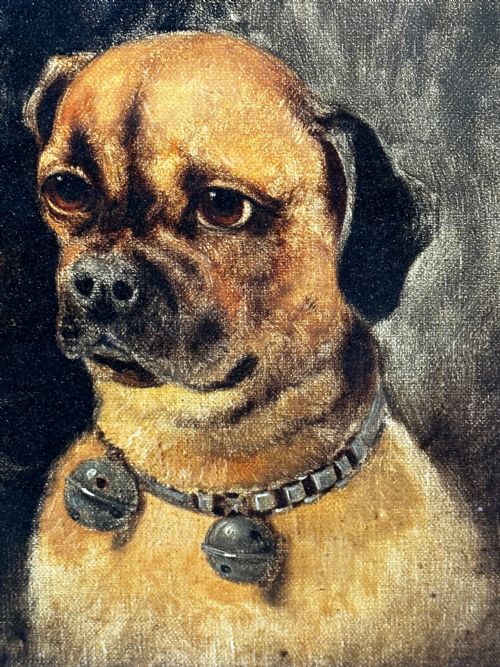 BRITISH VICTORIAN OIL PAINTING JACK RUSSELL COCKER SPANIEL PUG DOGS - ADDITIONAL PHOTO 11