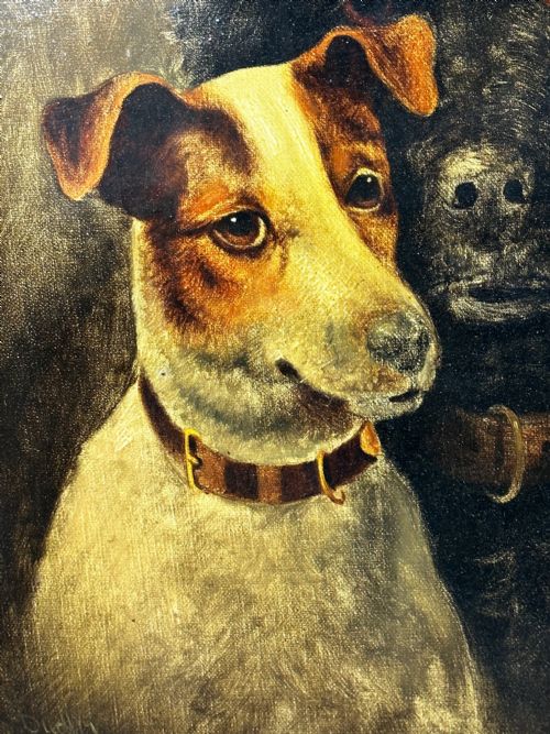BRITISH VICTORIAN OIL PAINTING JACK RUSSELL COCKER SPANIEL PUG DOGS - ADDITIONAL PHOTO 13