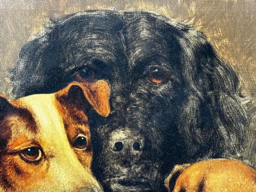 BRITISH VICTORIAN OIL PAINTING JACK RUSSELL COCKER SPANIEL PUG DOGS - ADDITIONAL PHOTO 14