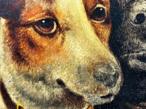 BRITISH VICTORIAN OIL PAINTING JACK RUSSELL COCKER SPANIEL PUG DOGS - ADDITIONAL PHOTO 20