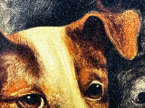 BRITISH VICTORIAN OIL PAINTING JACK RUSSELL COCKER SPANIEL PUG DOGS - ADDITIONAL PHOTO 23