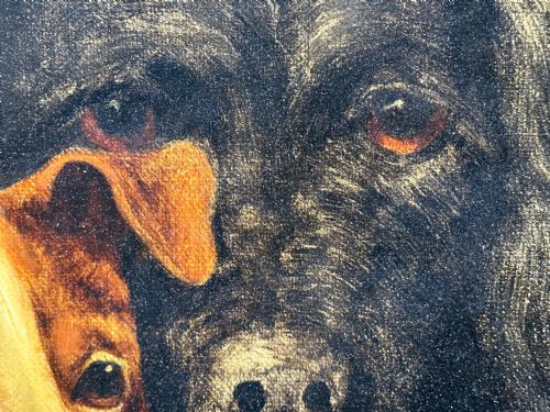 BRITISH VICTORIAN OIL PAINTING JACK RUSSELL COCKER SPANIEL PUG DOGS - ADDITIONAL PHOTO 24