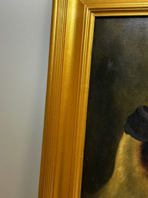 VICTORIAN OIL PAINTING JACK RUSSELL DOGS PA MA I BY CHARLES DUDLEY - ADDITIONAL PHOTO 5