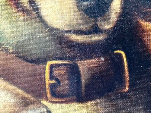 VICTORIAN OIL PAINTING JACK RUSSELL DOGS PA MA I BY CHARLES DUDLEY - ADDITIONAL PHOTO 26