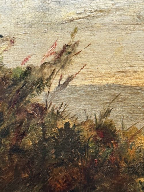 SCOTTISH OIL PAINTING HUNTING GHILLIE 4 LURCHER DOGS HIGHLAND MOORS - ADDITIONAL PHOTO 22