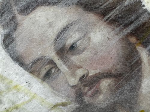 RELIGIOUS PAINTING JESUS OF THE SACRED HEART APPEARING TO ST MARGARET MARY - ADDITIONAL PHOTO 14