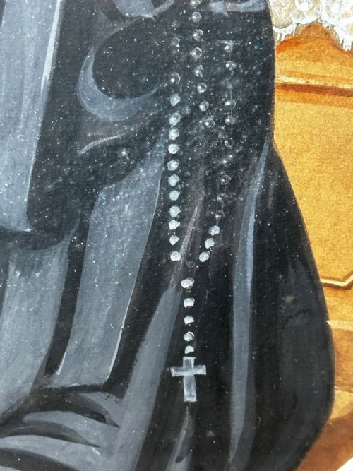 RELIGIOUS PAINTING JESUS OF THE SACRED HEART APPEARING TO ST MARGARET MARY - ADDITIONAL PHOTO 20