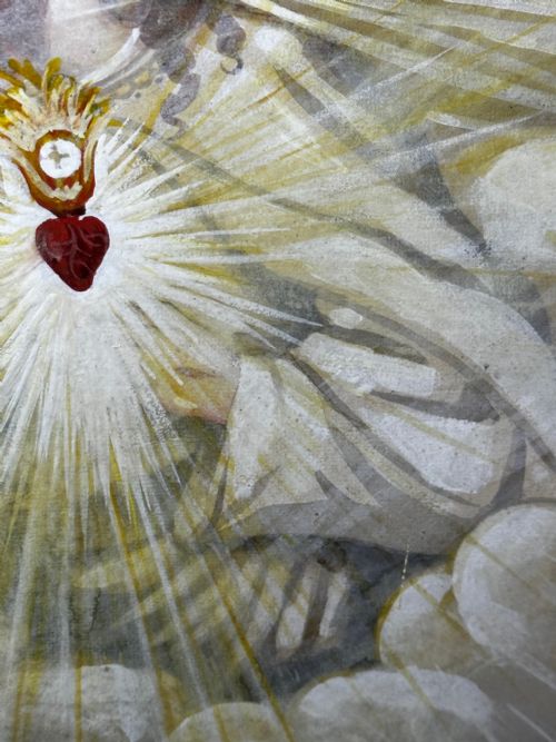 RELIGIOUS PAINTING JESUS OF THE SACRED HEART APPEARING TO ST MARGARET MARY - ADDITIONAL PHOTO 28