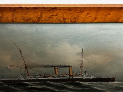PAINTING MARINE SHIP BLAKE CLASS CRUISER ROYAL NAVY HMS BLENHEIM - ADDITIONAL PHOTO 7