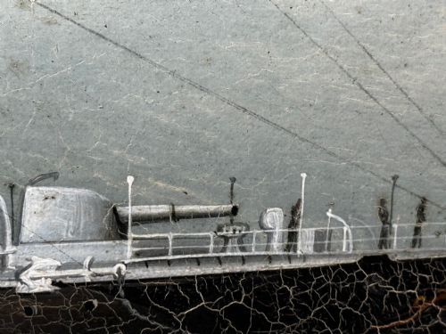 PAINTING MARINE SHIP BLAKE CLASS CRUISER ROYAL NAVY HMS BLENHEIM - ADDITIONAL PHOTO 12