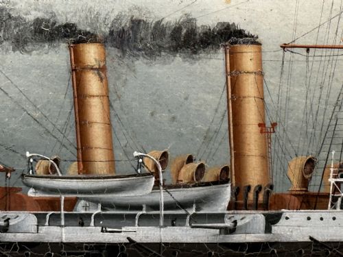 PAINTING MARINE SHIP BLAKE CLASS CRUISER ROYAL NAVY HMS BLENHEIM - ADDITIONAL PHOTO 13