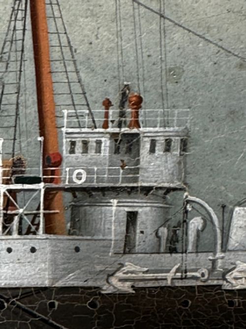 PAINTING MARINE SHIP BLAKE CLASS CRUISER ROYAL NAVY HMS BLENHEIM - ADDITIONAL PHOTO 16