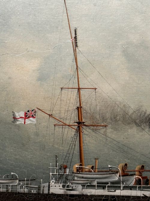 PAINTING MARINE SHIP BLAKE CLASS CRUISER ROYAL NAVY HMS BLENHEIM - ADDITIONAL PHOTO 22