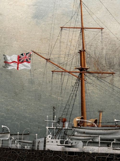 PAINTING MARINE SHIP BLAKE CLASS CRUISER ROYAL NAVY HMS BLENHEIM - ADDITIONAL PHOTO 23