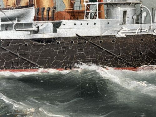 PAINTING MARINE SHIP BLAKE CLASS CRUISER ROYAL NAVY HMS BLENHEIM - ADDITIONAL PHOTO 29