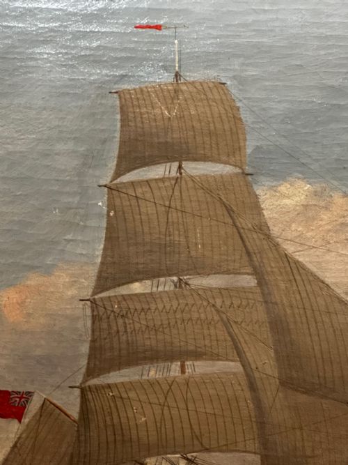 OIL PAINTING MARINE BRIGG SHIP SUSANNAH THRIFT PILOT ST NICHOLAS - ADDITIONAL PHOTO 18
