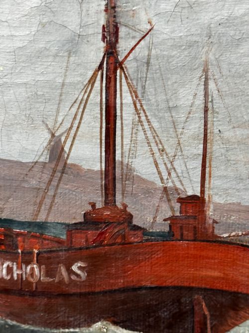 OIL PAINTING MARINE BRIGG SHIP SUSANNAH THRIFT PILOT ST NICHOLAS - ADDITIONAL PHOTO 28