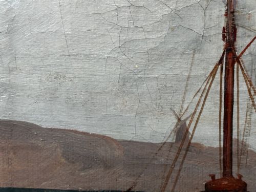 OIL PAINTING MARINE BRIGG SHIP SUSANNAH THRIFT PILOT ST NICHOLAS - ADDITIONAL PHOTO 29