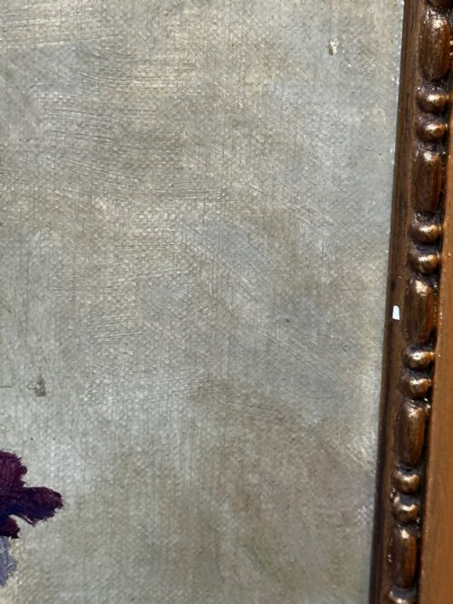 DANISH OIL PAINTING STILL LIFE PANSIES FLOWERS SIGNED EMMA LFFLER - ADDITIONAL PHOTO 23