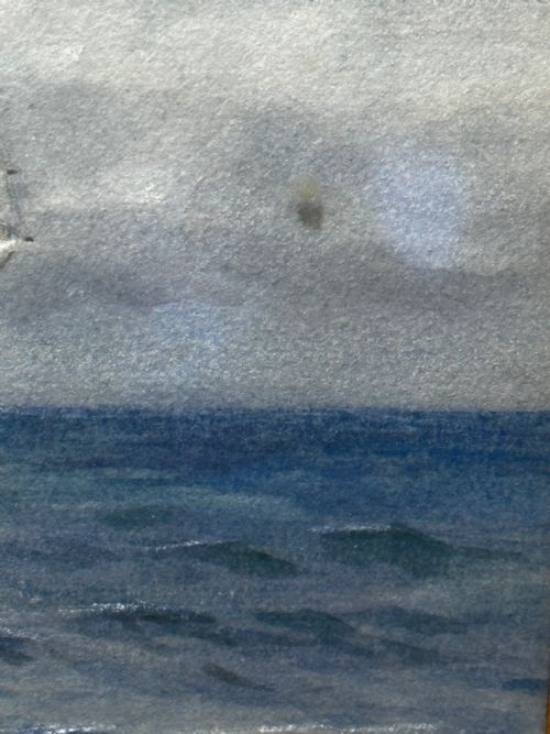 VICTORIAN MARINE WATERCOLOUR BARQUE SHIP BY SAMUEL JOHN MILTON BROWN - ADDITIONAL PHOTO 11