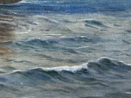 VICTORIAN MARINE WATERCOLOUR BARQUE SHIP BY SAMUEL JOHN MILTON BROWN - ADDITIONAL PHOTO 12