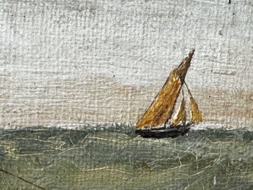 VICTORIAN OIL PAINTING MARINE CLIPPER SHIP CRUSADER OFF ISLE OF WIGHT - ADDITIONAL PHOTO 25