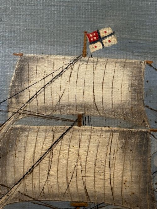 VICTORIAN OIL PAINTING MARINE CLIPPER SHIP CRUSADER OFF ISLE OF WIGHT - ADDITIONAL PHOTO 28
