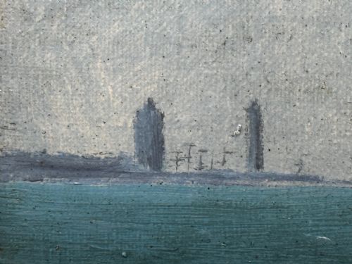 VICTORIAN OIL PAINTING BARQUENTINE SHIP CHARLES JAMES OFF DUNKIRK - ADDITIONAL PHOTO 11