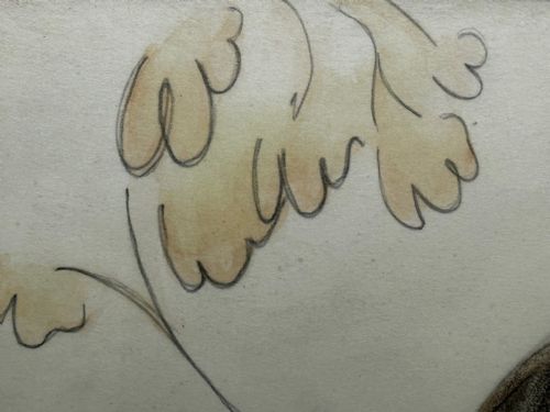 WATERCOLOUR PENCIL THE DEER SIGNED BY JOHN RATTENBURY SKEAPING - ADDITIONAL PHOTO 21