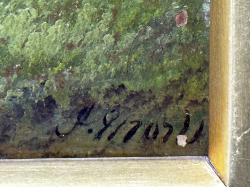 19TH CENTURY OIL PAINTING RACE HORSE HARVESTER JOCKEY DERBY WINNER - ADDITIONAL PHOTO 9