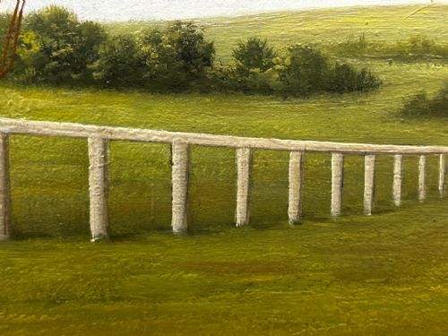 19TH CENTURY OIL PAINTING RACE HORSE HARVESTER JOCKEY DERBY WINNER - ADDITIONAL PHOTO 13