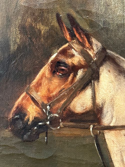 VICTORIAN OIL PAINTING BOY FRANCIS JAMES FRY AGED 5 RIDING PONY ATTENDANT DOG - ADDITIONAL PHOTO 20