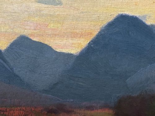 OIL PAINTING SCOTTISH MOOR EVENING GLEN SANNOX BY GEORGE HOUSTON RSA - ADDITIONAL PHOTO 16
