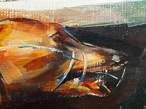 BRITISH OIL PAINTING GREYHOUNDS RACING BY JOHN RATTENBURY SKEAPING RA - ADDITIONAL PHOTO 9