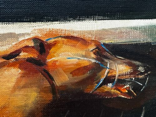 BRITISH OIL PAINTING GREYHOUNDS RACING BY JOHN RATTENBURY SKEAPING RA - ADDITIONAL PHOTO 10