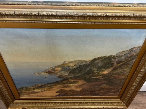 WATERCOLOUR LANDSCAPE BABBACOMBE BEACH DEVON BY SAMUEL EDWARD KELLY - ADDITIONAL PHOTO 10