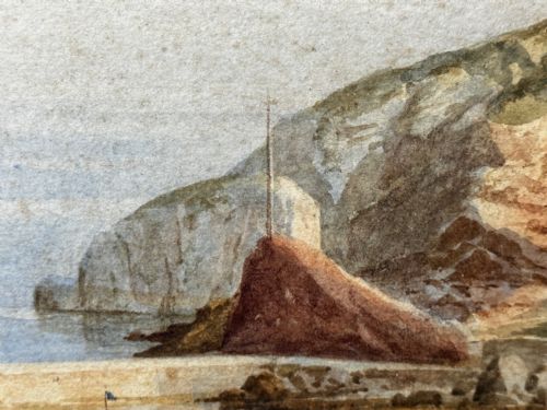 WATERCOLOUR LANDSCAPE BABBACOMBE BEACH DEVON BY SAMUEL EDWARD KELLY - ADDITIONAL PHOTO 15