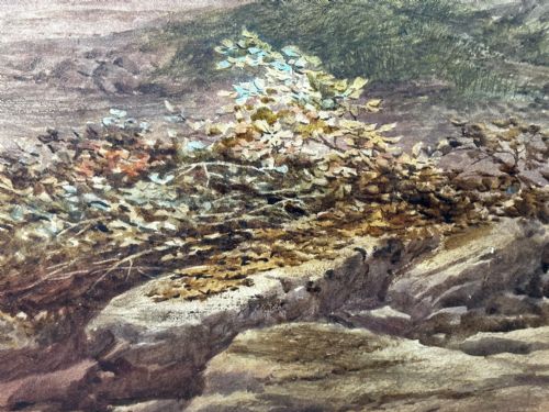 WATERCOLOUR LANDSCAPE BABBACOMBE BEACH DEVON BY SAMUEL EDWARD KELLY - ADDITIONAL PHOTO 20