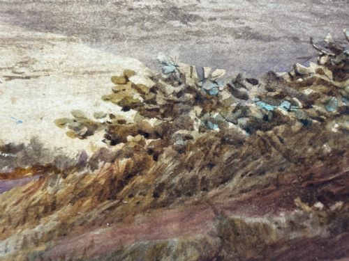 WATERCOLOUR LANDSCAPE BABBACOMBE BEACH DEVON BY SAMUEL EDWARD KELLY - ADDITIONAL PHOTO 21