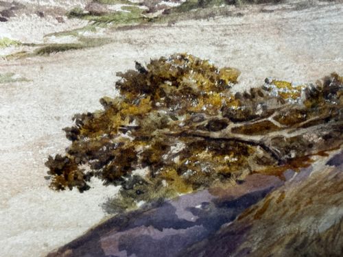 WATERCOLOUR LANDSCAPE BABBACOMBE BEACH DEVON BY SAMUEL EDWARD KELLY - ADDITIONAL PHOTO 22