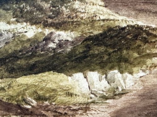 WATERCOLOUR LANDSCAPE BABBACOMBE BEACH DEVON BY SAMUEL EDWARD KELLY - ADDITIONAL PHOTO 24