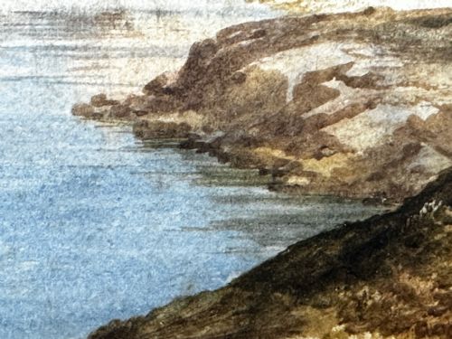 WATERCOLOUR LANDSCAPE BABBACOMBE BEACH DEVON BY SAMUEL EDWARD KELLY - ADDITIONAL PHOTO 25