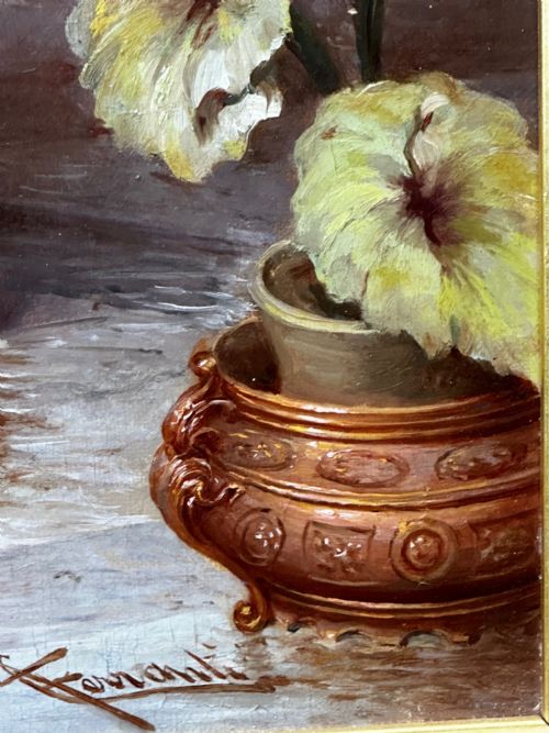 19TH CENTURY ITALIAN OIL PAINTING A CHESS PROBLEM BY CARLO FERRANTI - ADDITIONAL PHOTO 14