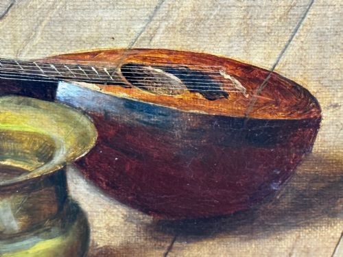 19TH CENTURY ITALIAN MUTUAL ADMIRATION OIL PAINTING BY POMPEO MASSANI - ADDITIONAL PHOTO 19