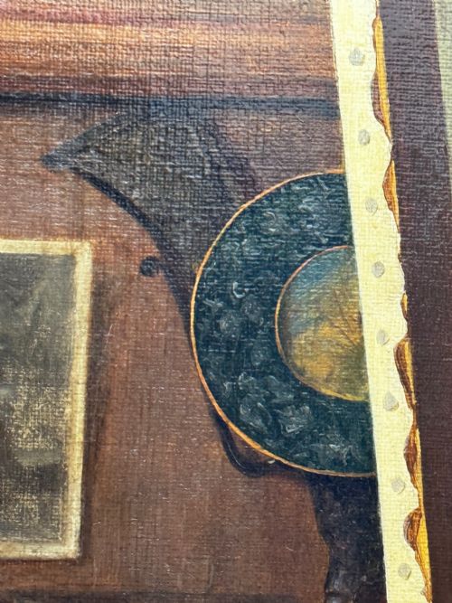 19TH CENTURY ITALIAN MUTUAL ADMIRATION OIL PAINTING BY POMPEO MASSANI - ADDITIONAL PHOTO 24